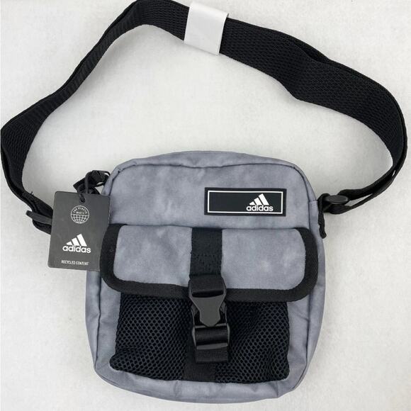 Adidas Gray and Black crossbody Bag with Adjustable Strap - Picture 1 of 4